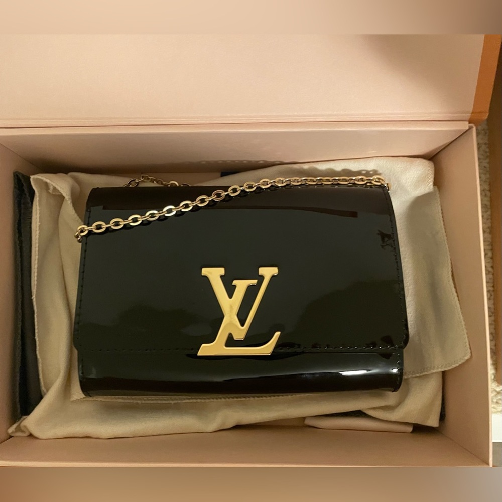 LV Patent Louise PM Noir
